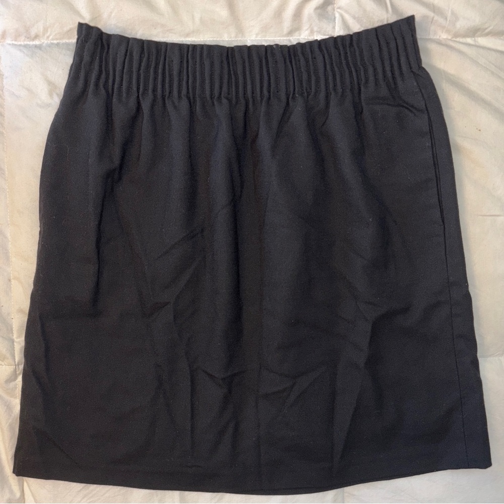J Crew Black A-Line Skirt with an Elastic Waistband Size 8